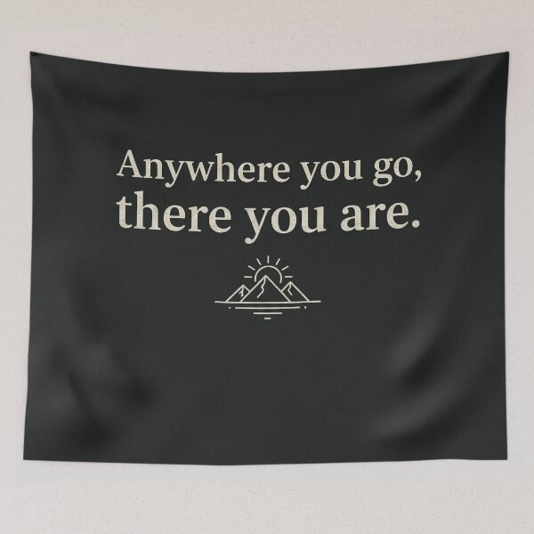 Item preview, Anywhere You Go There You Are – Minimalist Travel Quote T-Shirt designed and sold by Random Designs.