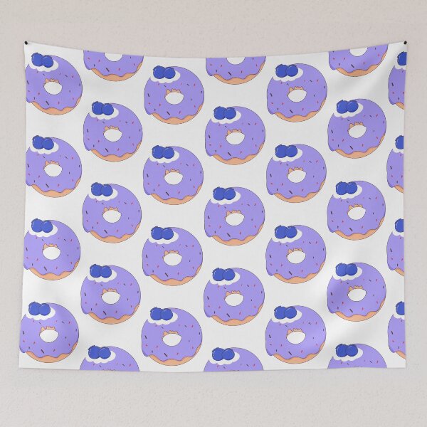 Item preview, Kawaii Blueberry Glazed Donut Aesthetic designed and sold by Tonkhawartwork.