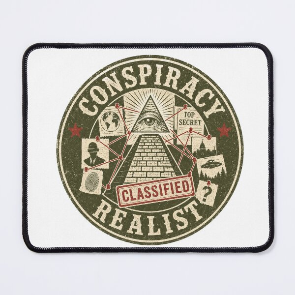 Item preview, Conspiracy Realist Vintage Badge Illuminati All Seeing Eye True Crime Paranormal Gift designed and sold by Amnesia-Proto.