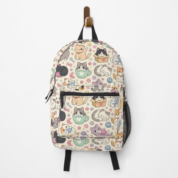 Item preview, Cute Kawaii Cats Pastel Pattern designed and sold by OrakArt.