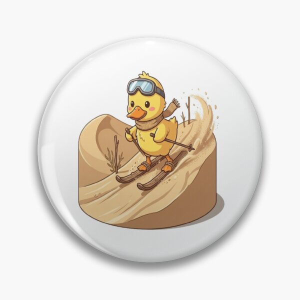 Item preview, Cute Kawaii Duck Sand Skiing designed and sold by Ella_Sketch.