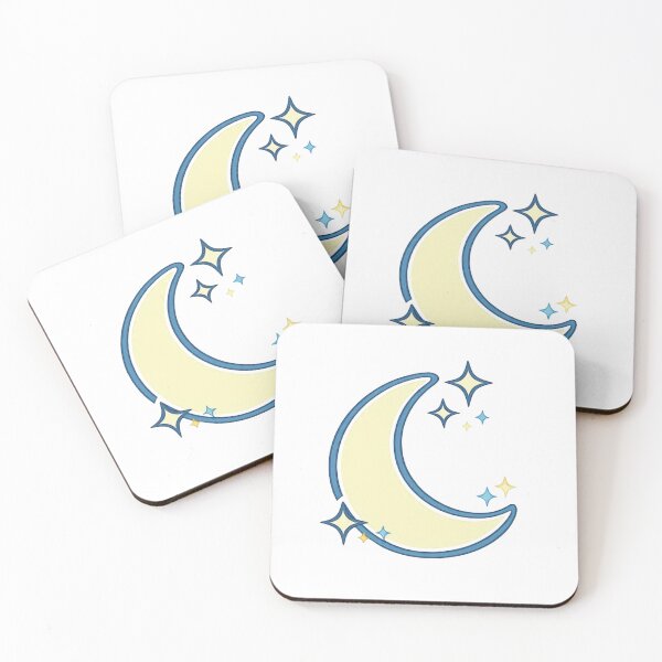 Item preview, Cute Crescent Moon and Stars Kawaii Night Sky Pastel Aesthetic designed and sold by Lansangsan.