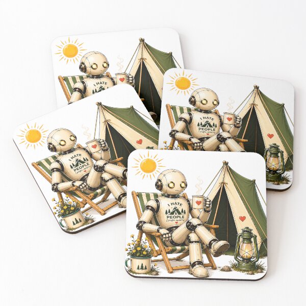 Item preview, Robot Camping – I Hate People I Prefer Camping Funny Camper Robot Design designed and sold by Digital Culture Studio.