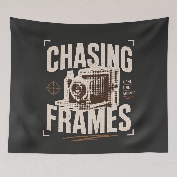 Item preview, Chasing Frames Vintage Camera T-Shirt – Retro Photography Design designed and sold by Random Designs.