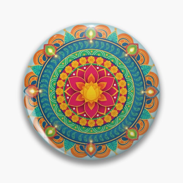 Item preview, Vibrant festive Indian rangoli design  designed and sold by Heaven1111.