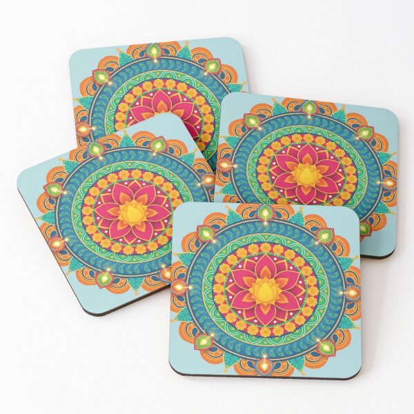 Item preview, Vibrant festive Indian rangoli design  designed and sold by Heaven1111.