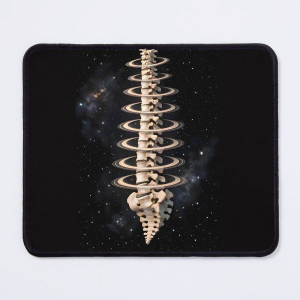Item preview, The Orbiting Spine | Celestial Anatomy & Saturn Ring Fine-Line Art designed and sold by Studio77-Gothic.