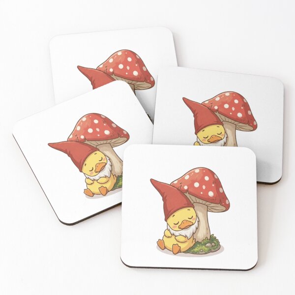 Item preview, Cute Duck Gnome Sleeping Mushroom designed and sold by Ella_Sketch.