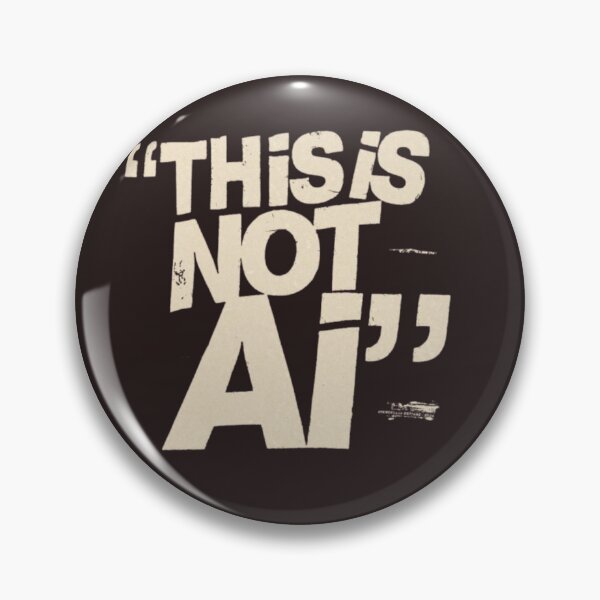 Item preview, This Is Not AI Typography sticker design designed and sold by lilacWhim.
