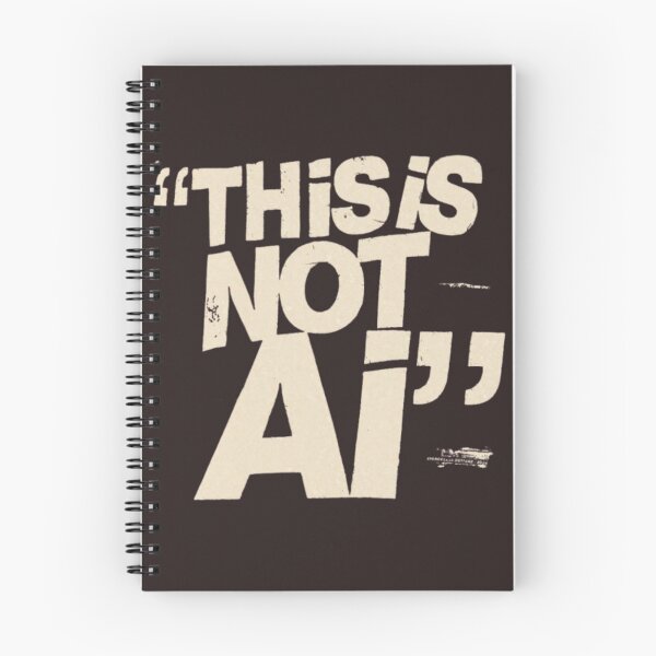 Item preview, This Is Not AI Typography sticker design designed and sold by lilacWhim.