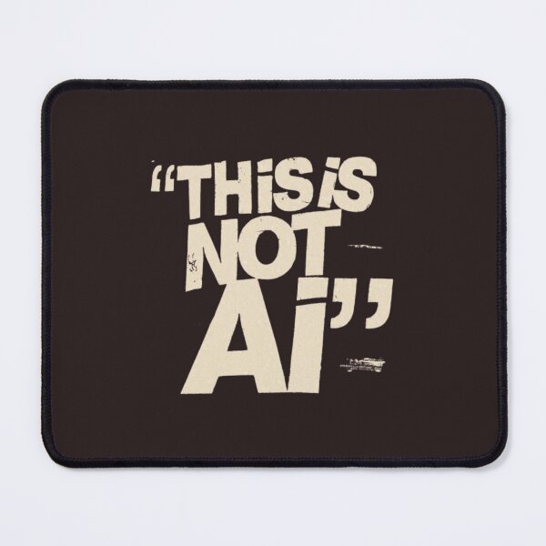 Item preview, This Is Not AI Typography sticker design designed and sold by lilacWhim.