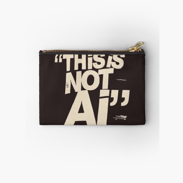 Item preview, This Is Not AI Typography sticker design designed and sold by lilacWhim.