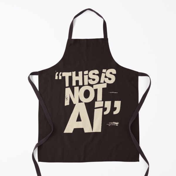 Item preview, This Is Not AI Typography sticker design designed and sold by lilacWhim.