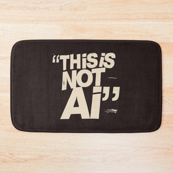 Item preview, This Is Not AI Typography sticker design designed and sold by lilacWhim.