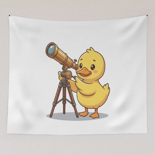 Item preview, Cute Duck Looking Through Telescope designed and sold by Ella_Sketch.