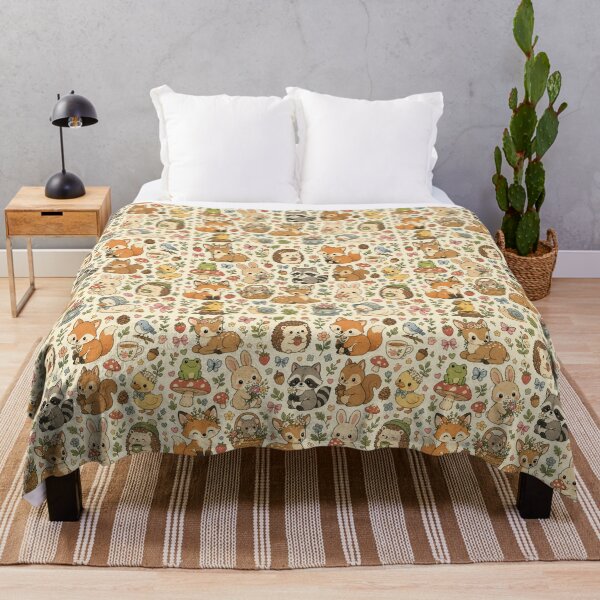 Item preview, Cute Cottagecore Forest Animals Pattern designed and sold by OrakArt.