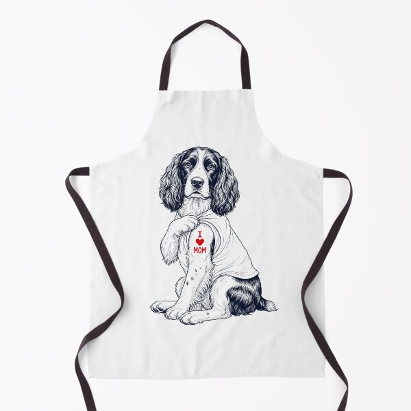 Artikelvorschau, Vintage-Tattoo mit englischer Springer Spaniel-Mama, Hundeliebhaberin entworfen und verkauft von TerryConnells.
