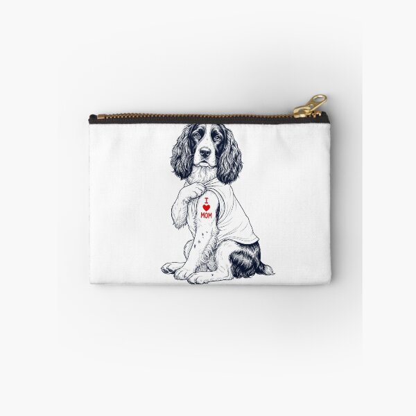 Artikelvorschau, Vintage-Tattoo mit englischer Springer Spaniel-Mama, Hundeliebhaberin entworfen und verkauft von TerryConnells.