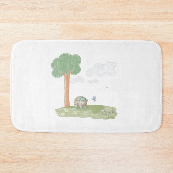 Item preview, Echidna Butterfly Mushrooms Flowers Tree Clouds Illustration designed and sold by Jaana Day.