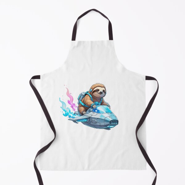 Item preview, Funny Sloth Riding Futuristic Jet Speed Bike Sci-Fi Art designed and sold by AQUILAKREO.