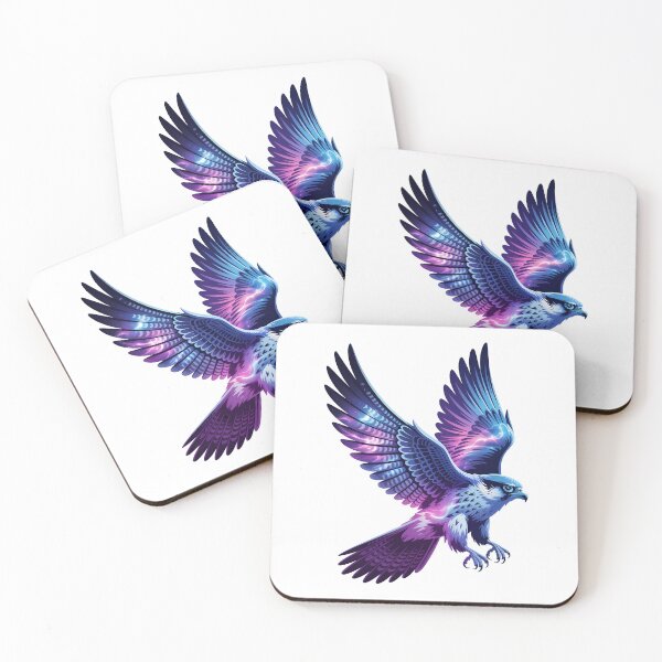 Item preview, Neon Galaxy Falcon – Cyberpunk Bird Art | Vibrant Animal Design designed and sold by RBToper.