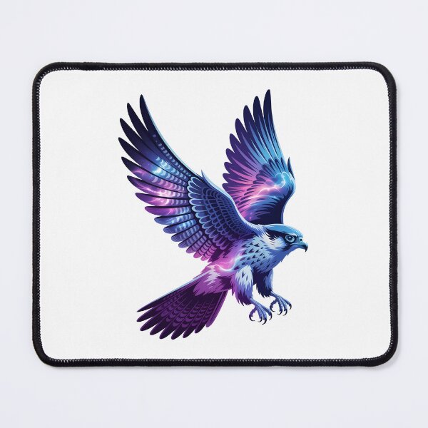 Item preview, Neon Galaxy Falcon – Cyberpunk Bird Art | Vibrant Animal Design designed and sold by RBToper.