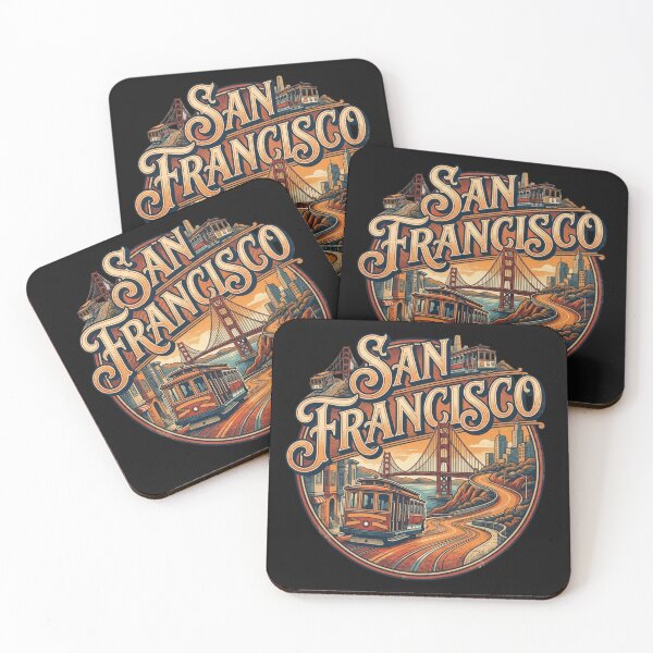 Item preview, Vintage San Francisco Cityscape Travel Art Design designed and sold by nnguyen2771985.