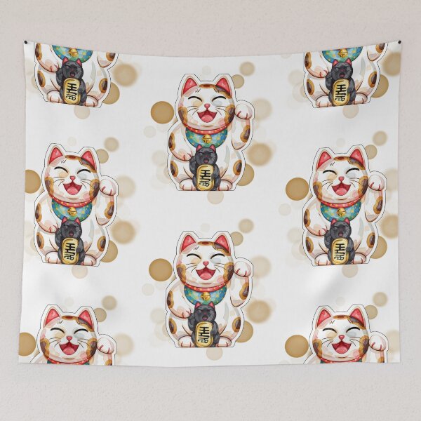 Item preview, Maneki Neko Japanese Lucky Cat Figurines Cute Japan Design designed and sold by iamKRUK.