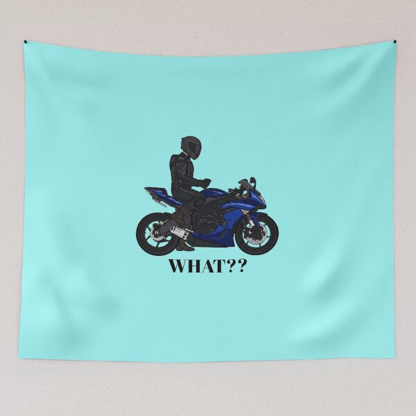 Item preview, Modern Superbike Silhouette - Electric Blue designed and sold by BikerGirl02.