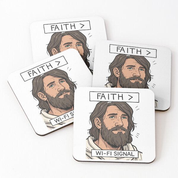 Item preview, Faith Greater Than Wi Fi Signal Black Outline designed and sold by Piotrek0001.