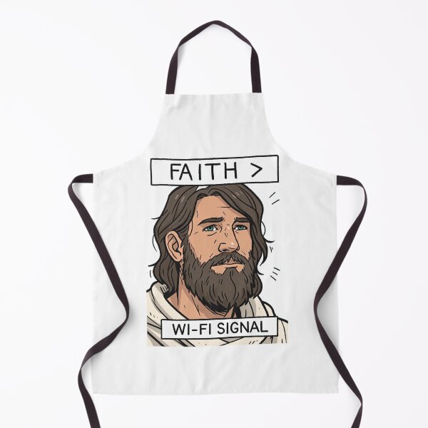 Item preview, Faith Greater Than Wi Fi Signal Black Outline designed and sold by Piotrek0001.