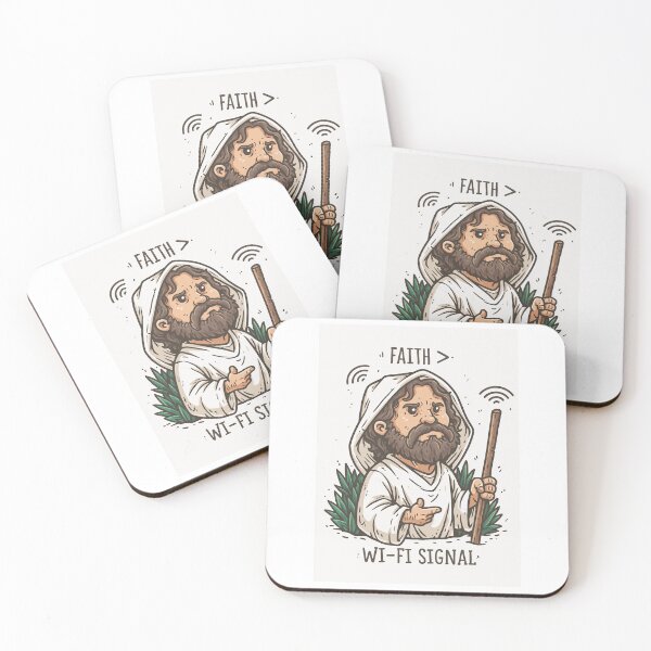 Item preview, Faith Greater Than Wi Fi Signal Walking Jesus designed and sold by Piotrek0001.