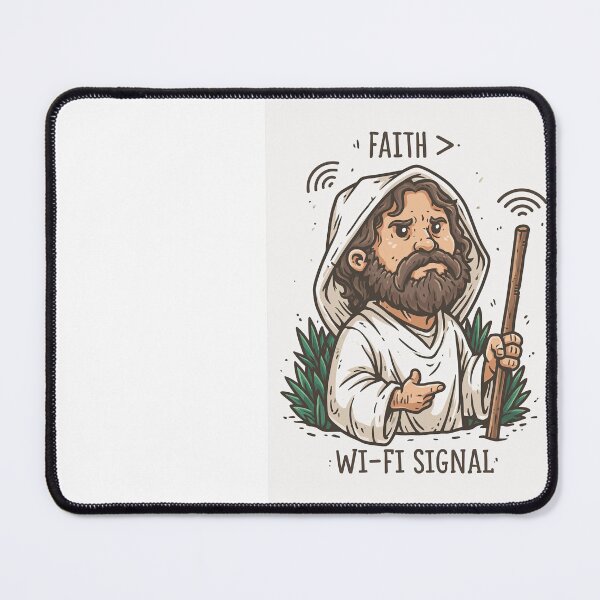 Item preview, Faith Greater Than Wi Fi Signal Walking Jesus designed and sold by Piotrek0001.