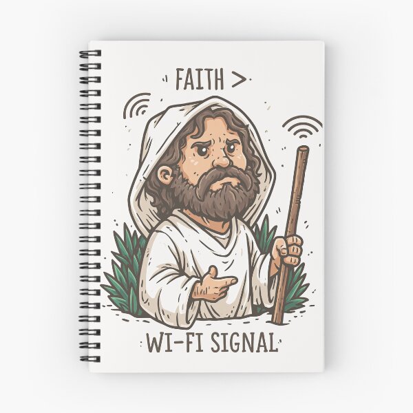 Item preview, Faith Greater Than Wi Fi Signal Walking Jesus designed and sold by Piotrek0001.