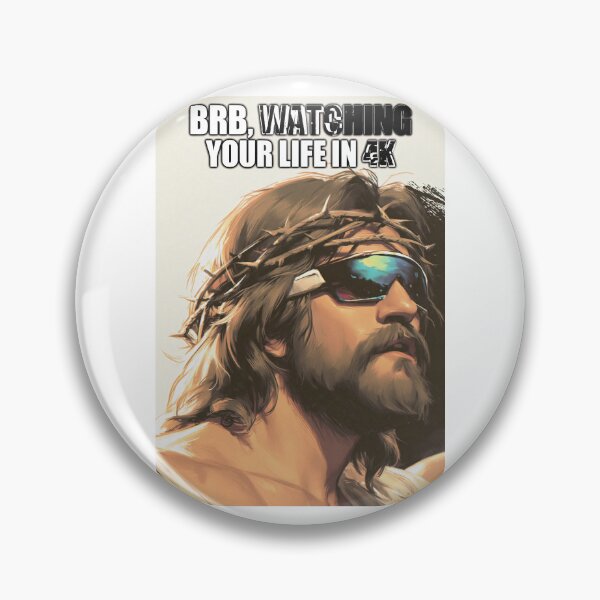 Item preview, BRB Watching Your Life in 4K Cool Sunglasses designed and sold by Piotrek0001.