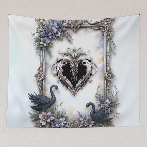 Item preview, Black Swan Wedding Frame – Gothic Romance Love designed and sold by nicky2342.