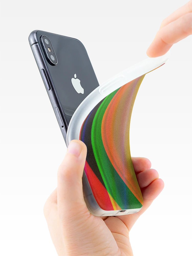 Thumbnail 4 of 5, iPhone Case, Color Spectrum Layers - Abstract Geometric Gradient Background designed and sold by ScreenPin.