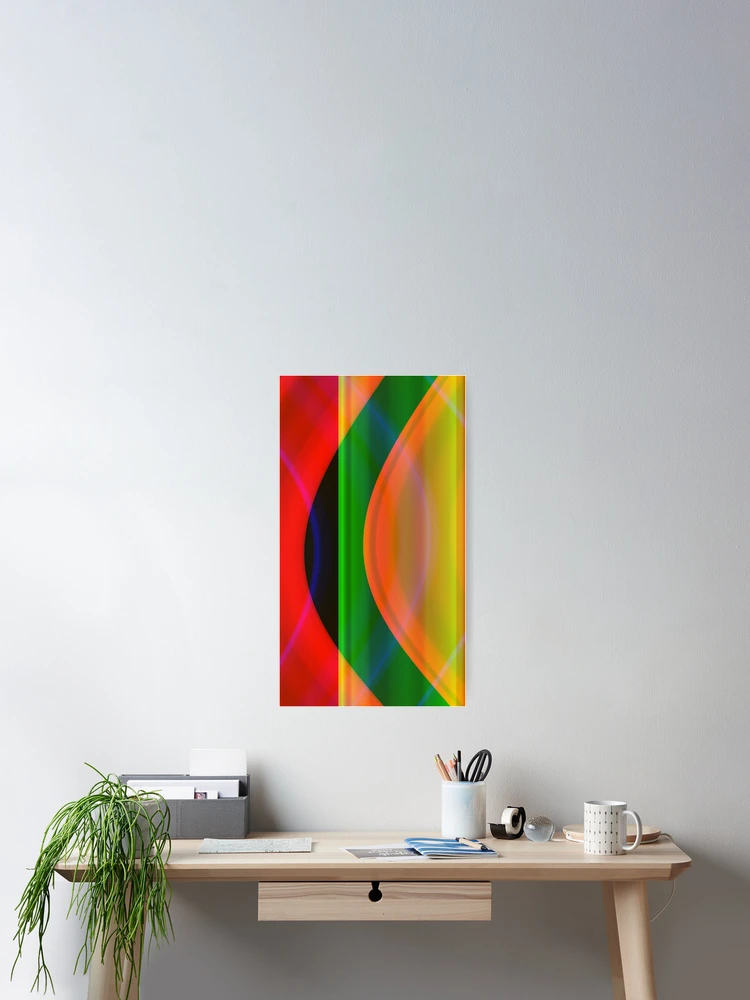Thumbnail 2 of 3, Poster, Color Spectrum Layers - Abstract Geometric Gradient Background designed and sold by ScreenPin.