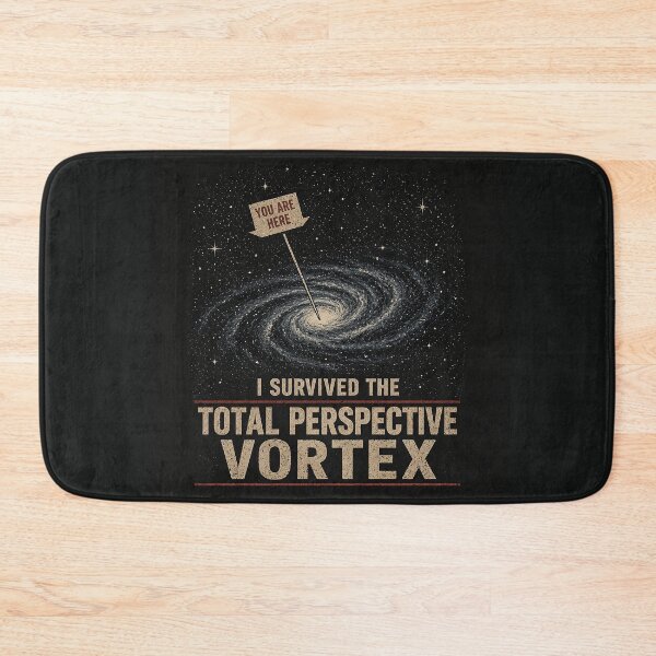 Item preview, I Survived the Total Perspective Vortex – Hitchhiker's Guide-Inspired Retro Sci-Fi Humor T-Shirt designed and sold by DiamondSkyShirt.