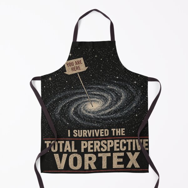 Item preview, I Survived the Total Perspective Vortex – Hitchhiker's Guide-Inspired Retro Sci-Fi Humor T-Shirt designed and sold by DiamondSkyShirt.