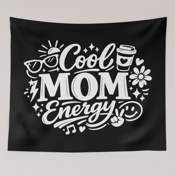 Item preview, Cool Mom Energy – Trendy Funny Mom Quote | Stylish Motherhood Graphic Tee & Gift designed and sold by Teetreasure2.