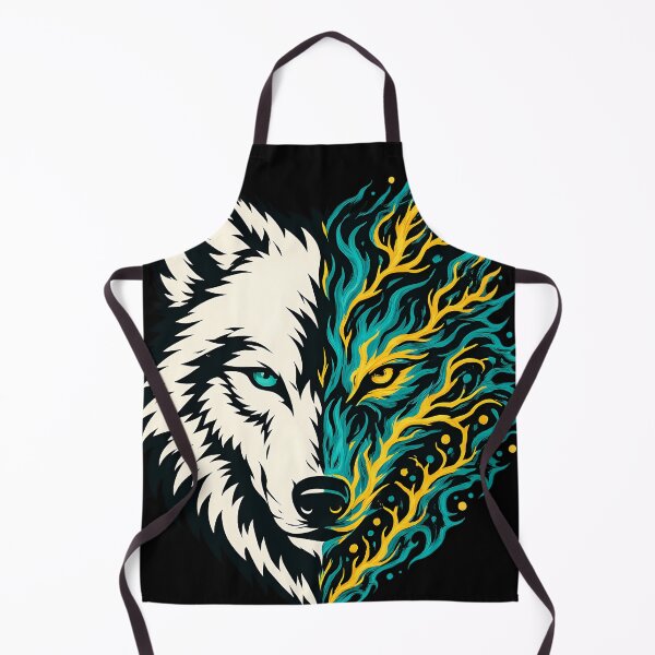 Item preview, Mystic Dual-Nature Wolf Tribal Spirit Animal Graphic designed and sold by etuvibes.