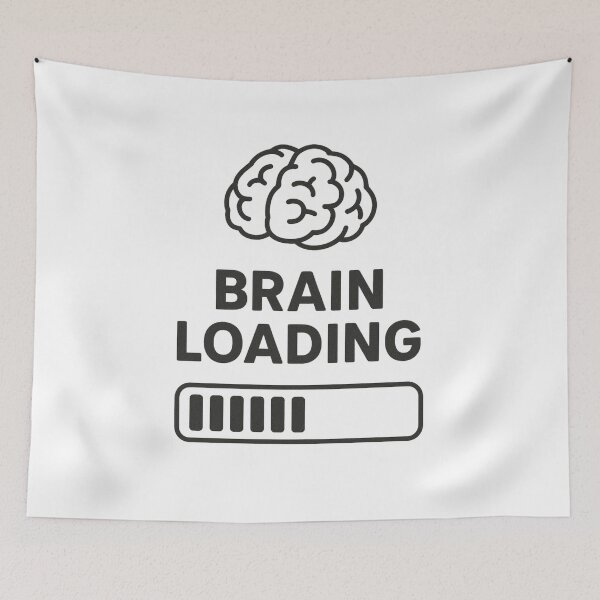 Item preview, Brain Loading – Funny Student Minimalist designed and sold by echoink-studio.
