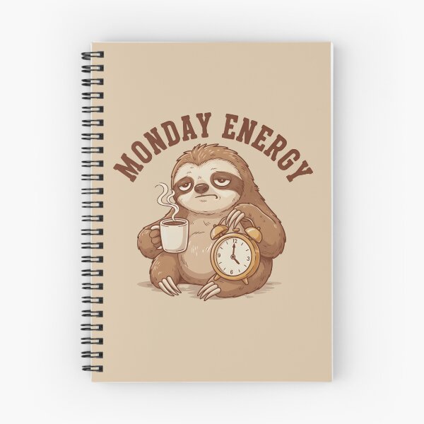 Item preview, Monday Energy Sloth Shirt – Funny Coffee Sloth Meme, Sleepy Work Mood Tee designed and sold by ZyxDes.