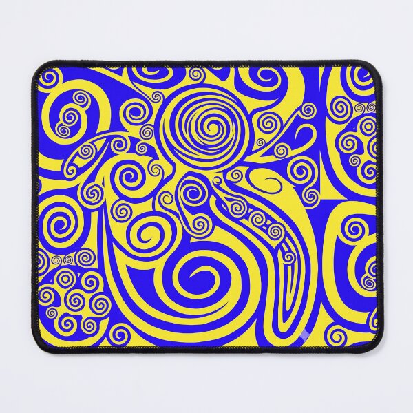 Item preview, Vibrant Yellow Spirals on Deep Blue Canvas designed and sold by Peter Veselinović.