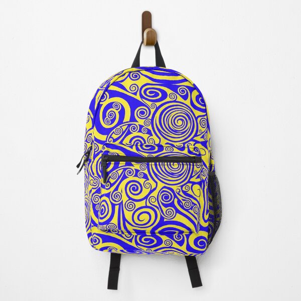 Item preview, Vibrant Yellow Spirals on Deep Blue Canvas designed and sold by Peter Veselinović.