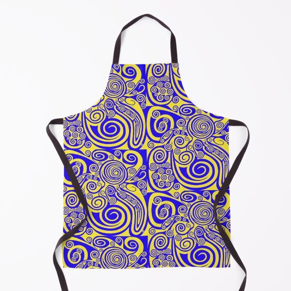 Item preview, Vibrant Yellow Spirals on Deep Blue Canvas designed and sold by Peter Veselinović.