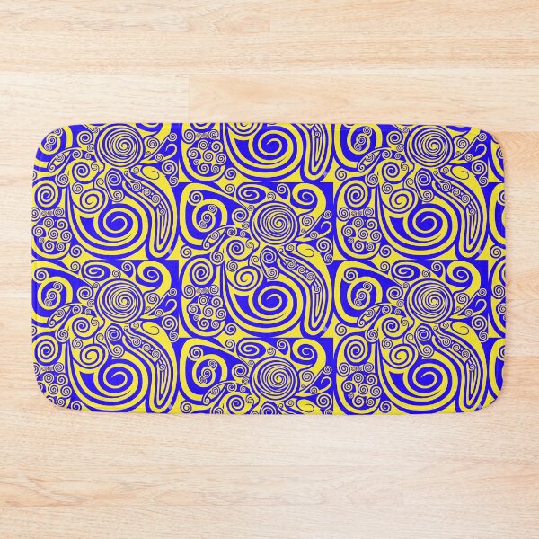 Item preview, Vibrant Yellow Spirals on Deep Blue Canvas designed and sold by Peter Veselinović.