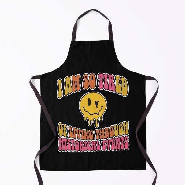 Item preview, I Am So Tired of Living Through Historical Events — Retro Groovy Melting Smiley Dark Humor Art, Millennial Gen Z Meme Gift designed and sold by Luminari Creations.