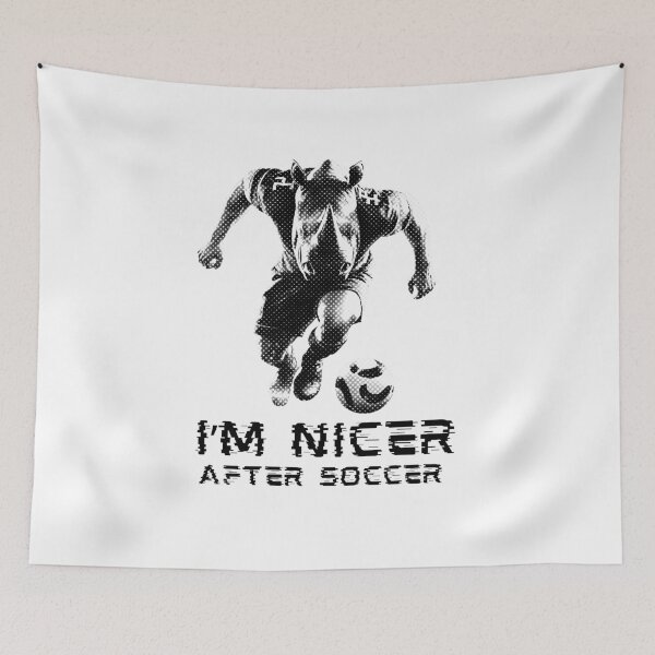 Item preview, I'm Nicer After Soccer Rhino Soccer Player designed and sold by TrueArtsStore.